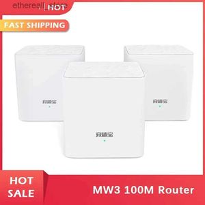 Routrar Tenda Nova MW3 WiFi-router AC1200 Dual-band för hela hem WiFi-täckning Mesh WiFi System Wireless Bridge App Remote Hantera Q231114