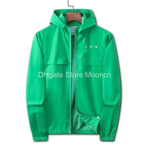 Designer de luxo jaquetas masculinas com capuz manga longa bolsos com zíper esporte casual tops 2023 outono inverno outerwear casaco blusão casacos ao ar livre para homens preto verde