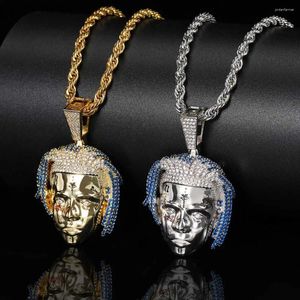 Pendant Necklaces Rapper Rock Fashion Jewelry Classic 18K Gold Silver Plated Crystal Iced Out Avatar Necklace