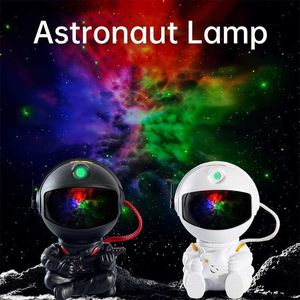 Luzes noturnas Novo produto Astronauta Galaxy Projetor Lâmpada Spaceman Star Projetor Night Light Presente de aniversário Educação infantil Q231114