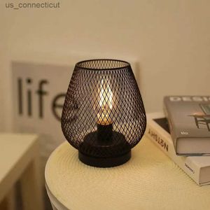 Table Lamps Table Lamp Metal Battery Operated LED Lantern Light With Outdoor Table Lamps for Patio Bedroom Living Room Indoors Decor R231114