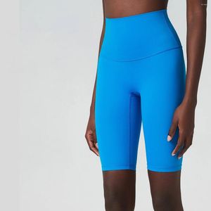 Aktiv shorts cykla stor storlek 5/4 Yoga byxor Kvinnor nakna höga midja sportstyster fitness