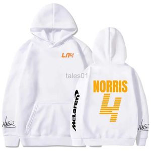 Męskie bluzy bluzy McLaren f1 Hoodie Lando Norris 4 -literowa druk męski i damski bluza jesień/zima swoboda mody duża z kapturem Zln231114