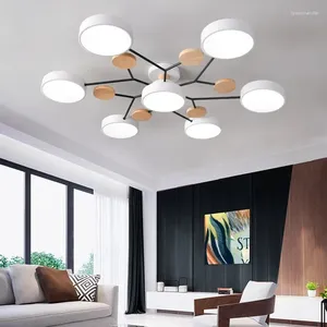 Luzes de teto decoração de sala interior LED lâmpadas de cama nórdicas perto da luminária de vida moderna 220V