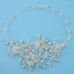 Hair Clips Crystal Bridal Accessories Wedding Rhinestone Flower Rose Color Headpiece Party Prom Crown Bride Headdress Jewelry