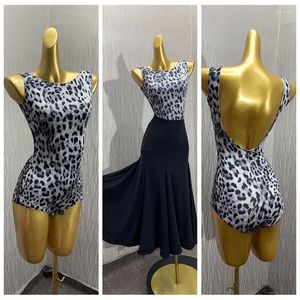 Stage Wear Latin Dance Bodice Ballroom Tops Leotard Body Suit Practice Clothes Sexy Sleeveless Costume