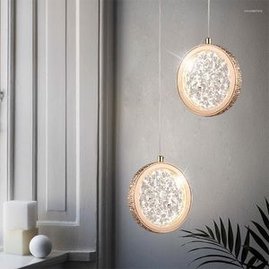 Lampy wiszące czarne światło krystaliczna lampa kulki żyrandol pająk Salle A Manger Glass Star Els Circle Kitchen