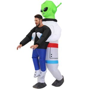 Adulte enfants astronaute extraterrestre gonflable Costumes drôle mascotte dessin animé Anime déguisement costume pourim Halloween fête Cosplay accessoire jeu de rôle