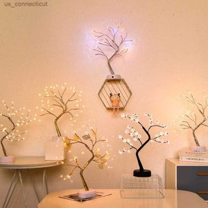 Table Lamps LED Night Lights Mini Christmas Tree Table Lamp Garland String Light Kid Gifts Home Indoor Room Decor Christmas Decoration R231114