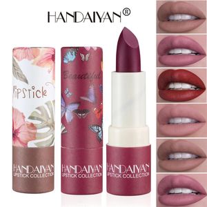 HANDAIYAN MATT FUKTUR LIPSTICK Vattentät non-stick Cup Velvet Nude Lip Gloss Professional Make-Up for Women Korean Cosmetics