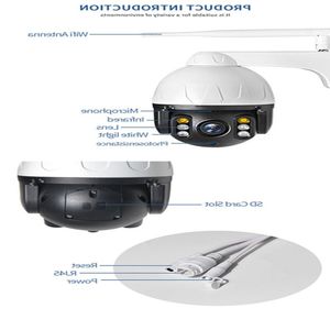 Бесплатная доставка, 2-мегапиксельная IP-камера Tuya PTZ, Wi-Fi, мини-скоростная купольная камера, уличная водонепроницаемая камера домашней безопасности, металлический материал, ночное видение Ekutk