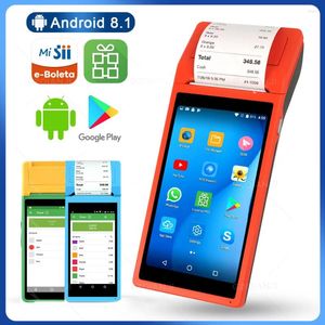 Android POS Device With Printer 58mm Bluetooth Thermal Receipt Portable Terminal Handheld PDA Point Of Sale System