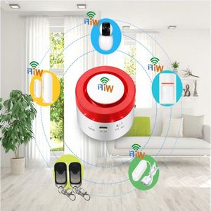 Freeshipping wifi smart strobe siren arbete med tuya dörrsensor pir vatten detecter kompatibel w alexa google hem tuyasmart smar tlife rbrv