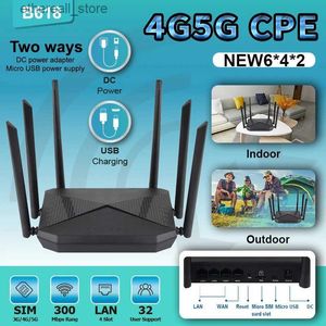 Routers Europe Asia Africa Oceania Unlocked 300Mbps Networking Wps Modem Sim Card Router 4G Wifi Hotspot For Office Home Computers B618 Q231114