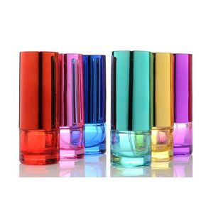 20mlピラーカラフルなガラススプレー香水ボトルアトマイザー空の補充可能な香水ガラスボトル