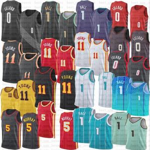 Trae Young Hawk Basketball Jersey Dejounte Murray LaMelo Ball Damian Lillard Jerseys 2023 Новый город