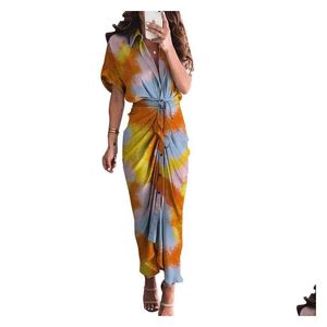 Vestidos casuais básicos verão moda feminina vestido de festa elegante robe femme sexy senhoras longas vestidos roupas femininas maxi mulher clo dhxsi