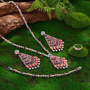 Colar brincos conjunto vintage africano turquesa zircônia longa gota e camisola casamento jóias de noiva