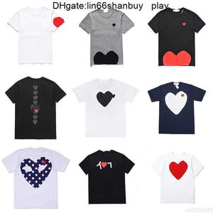 Play Designer Herren-T-Shirts, Damen-Baumwoll-Stickerei, Liebesaugen-T-Shirt, locker, lässig, Paar-Stil, bedruckt, kurzärmelig, Unterhemden, RSGC LICN cdg