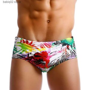 Homens Swimwear Marca Sexy Homens Swimwear Verão Maiô Surf Homem Natação Troncos Push-up Beach Low-Cintura Camuflagem Swim Bathing-Pants Surfing T230414