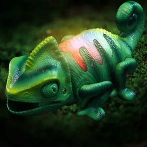 Electric/RC Animals Animals Toys Chameleon Lizard Pet Intelligent Toy Remote Control Toy Electronic Model Reptile Animals Robot For Kid Q231114