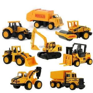 Diecast modelo carros presente de natal 8 tipos diecast mini liga construção engenharia carro dump-car caminhão basculante modelo clássico toyl231114