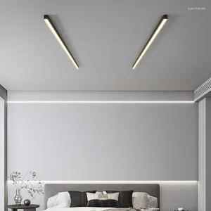Tavan Işıkları Ana Işık Oturma Odası Aydınlatma Düz Doğrusal Minimalist Yatak Odası Led Lamba Strip