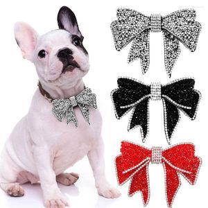 Dog Apparel 10PCS Removable Bowtie For Pets Dogs Bow Tie Collar Accessories Shining Diamond Small Cat Grooming Products