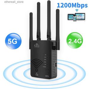 Roteadores EATPOW 1200Mbps Dual Band 2.4G 5GHz WiFi Extender Repetidor WiFi Poderoso Roteador Sem Fio / AP AC1200 Wlan Amplificador de Alcance Wi Fi Q231114