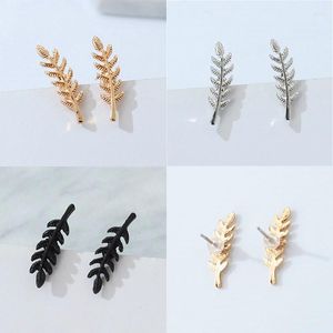 Stud Earrings Vintage Leaves For Women Beautiful Tree Leave Like Feather Wholesale Jewelry