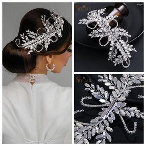 Grampos de cabelo A410 Handmade Cristal Noiva Strass Princesa Casamento Tiaras Tiaras Para Mulheres Dama de Honra Headwear Menina Headwear