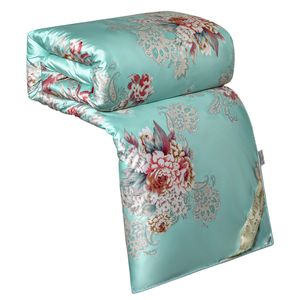 Set di biancheria da letto Genuino 100 Piumino in seta di gelso Trapunta estiva fresca Primavera Autunno Inverno Doppio re Piumino jacquard con imbottitura 230414