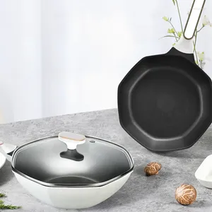 Pans Star Anise Wok Cooking Pot Household Maifan Stone Non-stick Frying Pan Without Oil Smoke Gas And Induction Cooker Cookware