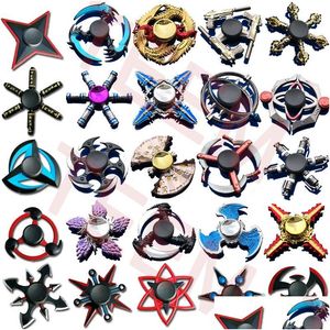 Spinning Top 100 Types Fidget Spinner Fingertip Gyro Games Hand Spinners Dragon Wings Eye Decompression Anxiety Toys For Edc Alumini Dh5D4