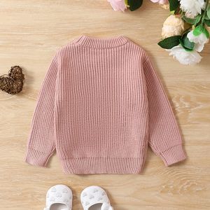 Setler Bebek Kız Sevgililer Günü Sweaters Sevimli Uzun Kollu Kalp Nakış Tulma Saklama Jumper Üstler 231114