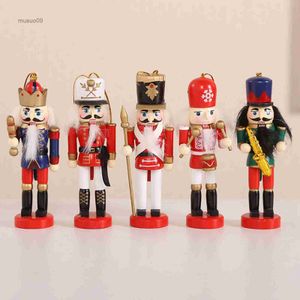 Christmas Decorations 1pc Merry Christmas Decoration Kids Nutcracker Soldier Doll Wooden Pendants New Year Decor Ornaments For Xmas Tree DecorL231114
