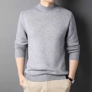 Herren Pullover Marke Kaschmir Pullover Hälfte Rollkragen Männer Stricken Pullover für Männliche Jugend Dünne Strickwaren Mann 231113