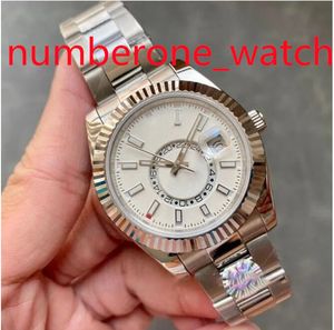 Mens Watch 42mm Sky-Dweller 326934-0005 GMT Month Red Dot Workin 326934 326935 ETA 2813 Movematic Automatic Mens Watches Watches