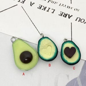 Charms 12pcs Kawaii 3D Polymer Clay Avocado Hangers voor DIY Decoratie oorbellen Key Chains Fashion Jewelry Accessories LL008