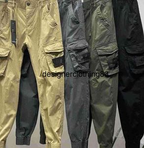 2023 Män och kvinnor Stones Patches Island Vintage Cargo Pants Designer Big Pocket Leisure Sport Trousers Track Fashion Brand Leggings Long Mens Sports