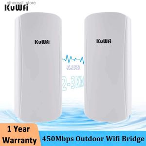 Routrar Kuwfi Outdoor Wireless Bridge 5GHz 450 Mbps CPE WiFi Router Long Range Extender AP Access Point Wi-Fi Repeater Poe Adapter Q231114