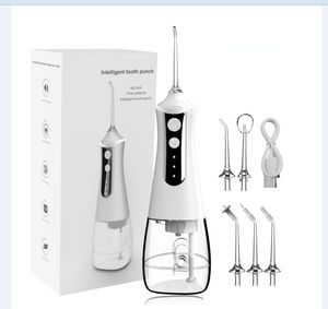 Portable Oral Irrigator Water Flosser Electronics Dental Water Jet Tools Pick Cleaning Teeth 300ML 5 Nozzles Mouth Washing Machine Floss