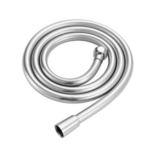 Hoses 1500MM Silver PVC High Pressure Smooth Shower Hose For Bath Handheld Head Flexible 360° rotation 230414