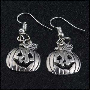 Dangle Chandelier Fashion Jewelry Halloween Pumpkin Earring Ghost Earrings Antique Sier For Women Girl Gift Drop Delivery Dhgarden Dhpbs