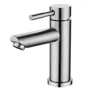 Bathroom Sink Faucets Kitchen Faucet Vanity Mixer Indoor Silver Single Handle Stainless Steel Universal