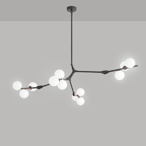 Nordic LED Tree Branches Chandeliers Glass Balls Ceiling Hanging Lights Living Dining Room Bedroom Decor Luminaire Black Gold