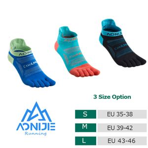 Spor çorapları 3 çift ayak parmağı aonijie koşu hafif şov yok futbol basketbol yoga çorap erkek kadın maraton yarışı 230413