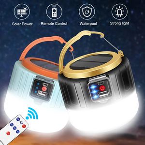 Gadgets ao ar livre Solar LED Luz de acampamento à prova d'água recarregável Lâmpada de barraca Lanternas portáteis Luzes de emergência Mercado Lâmpada de economia de energia 231114