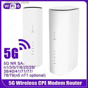 Yönlendiriciler 5G SIM Yönlendirici LT500 Kablosuz Hotsport Yönlendirici 1800 Mbps WiFi6 Gigabit LAN CPE Modem Yönlendirici Ev Ofis WiFi Extender Q231114