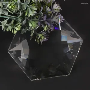 Ljuskrona kristall stora prismor hänge del hexagram 100 mm glas hängande konst lampor prydnad diy